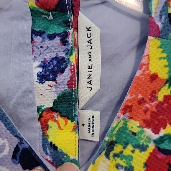 JANIE AND JACK BRIGHT FLORAL DRESS, SIZE 4 - Picture 5 of 9